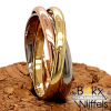 tricolor gouden ring 3-in-1 maat 52 - 51304