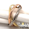 tricolor gouden ring 3-in-1 maat 52 - 51304