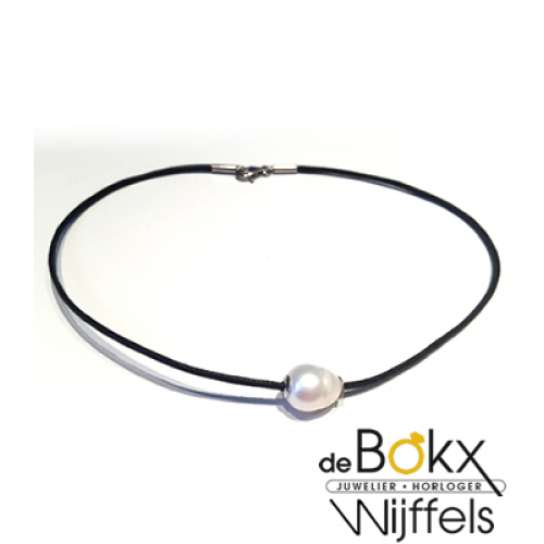 Chic enkel gekweekte zoetwaterparel met ketting - 51353