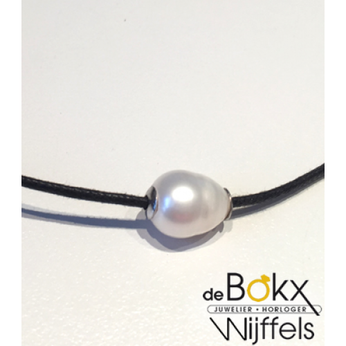 Chic enkel gekweekte zoetwaterparel met ketting - 51353