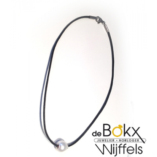 Chic enkel gekweekte zoetwaterparel met ketting - 51353