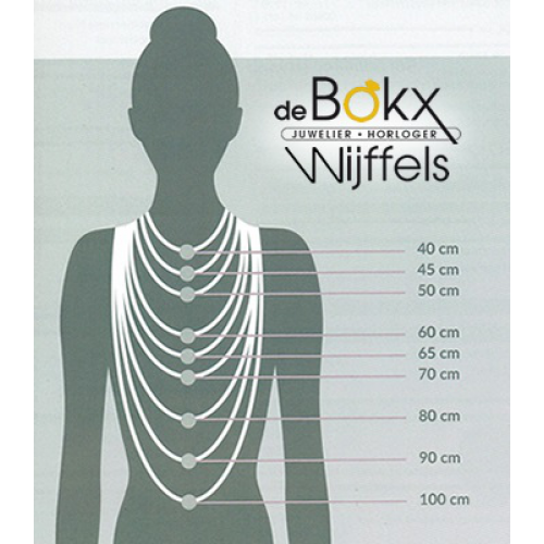 Chic enkel gekweekte zoetwaterparel met ketting - 51353