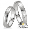 Partnerringen zilver met diamant van breuning - 51428