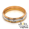 3 kleuren gouden ring 18 karaat maat57 - 51526