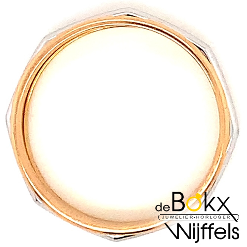 3 kleuren gouden ring 18 karaat maat57 - 51526