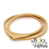 geel gouden 2 in 1 ring maat 55 - 51533