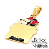 gouden minnie mouse hanger met graveerplaatje 18 karaat - 52171