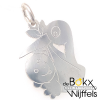 ooievaar hanger zilver met baby (plaatje) - 52361