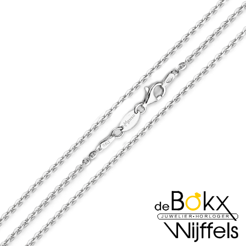 Lange zilveren ketting 70cm dames - 52830