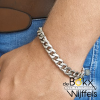 Stalen armband met gourmet schakel - 53116