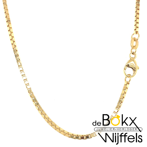 Gouden ketting venetiaans 50cm 1.4mm - 53957