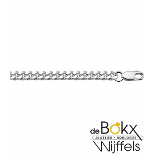 Zilveren collier met VKS geslepen gourmet schakel 50cm 4.8mm breed - 54469