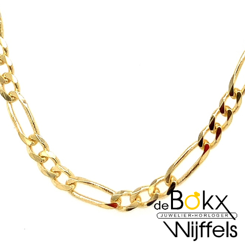 figaro schakelketting in goud van 50cm lang 2.7mm - 54510