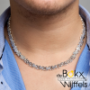 platte koningsschakel ketting in zilver 50cm 8.5mm - 54574