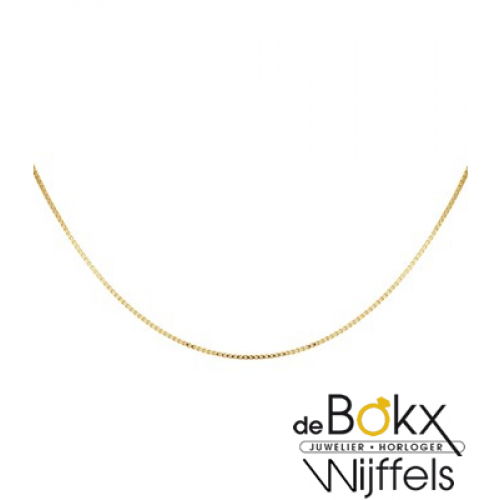 gouden ketting venetiaans fijn 42cm 0.9mm - 54895