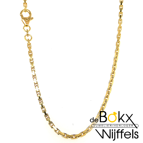 Geel gouden ketting anker 60cm 2mm - 55007