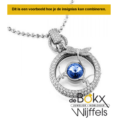 My iMenso Medaillon luxe met extra rand zirkonia's 33-0077 - 55063