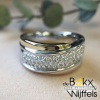 Ring van excellent zilver met geelgoud en zirkonia maat 56 - 55141