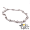 Armband zilver met zirkonia steentjes 18cm - 55291