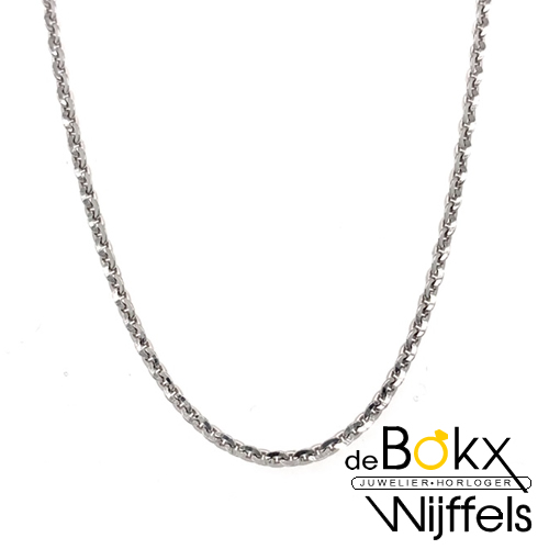 Zilveren jasseron ketting kort 40cm voor dames - 56834