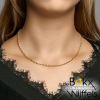 gouden ketting dames 50cm hol - 56906