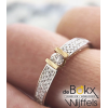 Gouden ring met diamant 0.26crt maat 54 - 57052