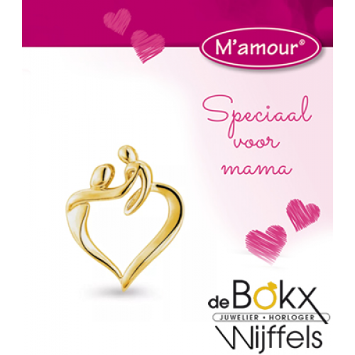 M'amour hanger hartje moeder en kind goud D.40 - 56195