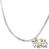 Wit gouden gourmet ketting 41 - 43 - 45cm - 57121