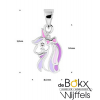 ketting met eenhoorn /unicorn hanger in zilver - 57136