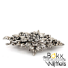 broche zilver bloemen en blaadjes - 57892