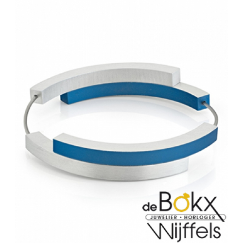 Clic by suzanne armband A32B Blauw met vier bogen met dubbele magneetsluitingen - 56287