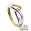 Fantasie ring goud dames met zirkonia maat 58 - 55754