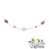 Roodgoud Collier Amethyst, roze en paarse kwarts - 55772