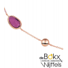 Roodgoud Collier Amethyst, roze en paarse kwarts - 55772