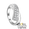 Ring met zirkonia in maat 56 in zilver - 55900