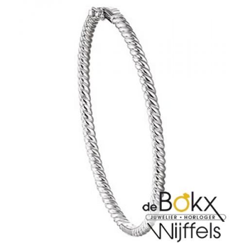 Bangle armband met scharnier in zilver - 56793