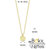 Geelgouden ketting met rond hangertje met diamant - 56800