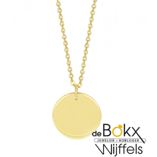 Gouden ketting met rondje - 56810