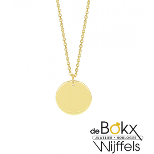 Gouden ketting met rondje - 56810