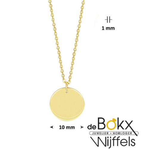 Gouden ketting met rondje - 56810