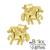 Gouden kinderknoppen paard - 56878