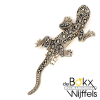 broche salamander in zilver met markasiet - 57893