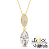 ketting goudkleurig met kristal Spark THALIA 42cm - 58353