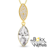 ketting goudkleurig met kristal Spark THALIA 42cm - 58353