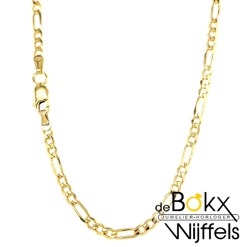 Gouden figaro ketting 60cm 3mm - 58429