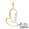 14 karaat gouden hartje hanger met LOVE - 58396