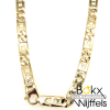 Gouden ketting met fantasieschakel 5.5mm 60cm massief - 58407