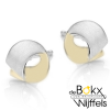 Fantasie oorknoppen zilver en goud klein model - 57713