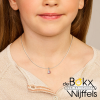 ketting met hanger poes / kat in zilver met emaille 36-40cm - 58528