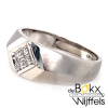 Witgouden ring met diamant maat 61 - 57747